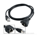 Network rj45/rj12 male/female molded extension cable